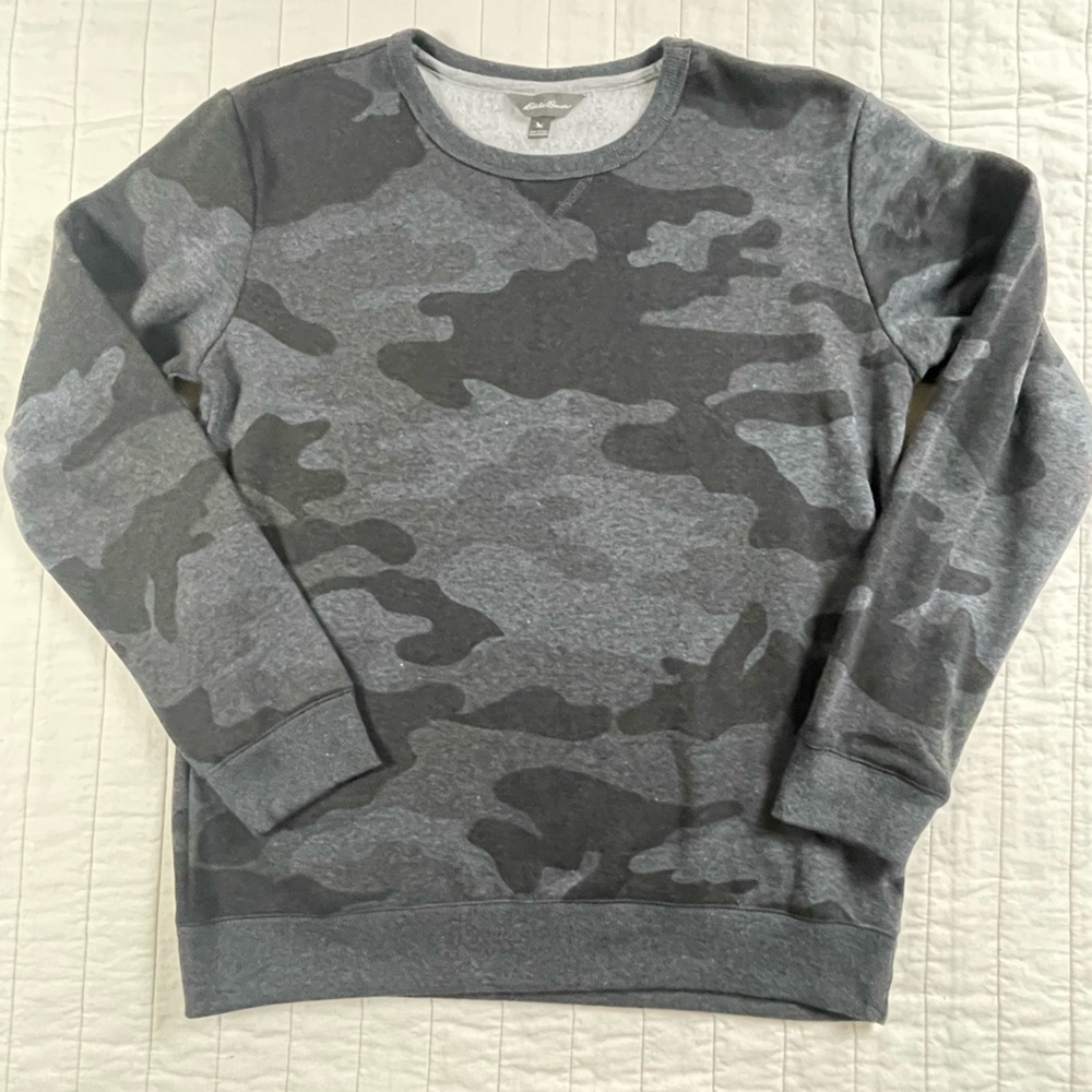 Eddie Bauer Gray Camo Kids Sweatshirt